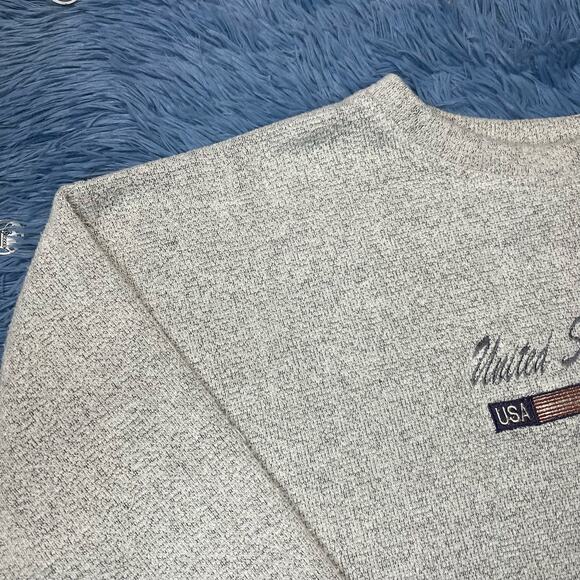 VINTAGE USA Crewneck Sweater Size XL Mens Gray Retro Exist Sports 90s - Picture 5 of 12